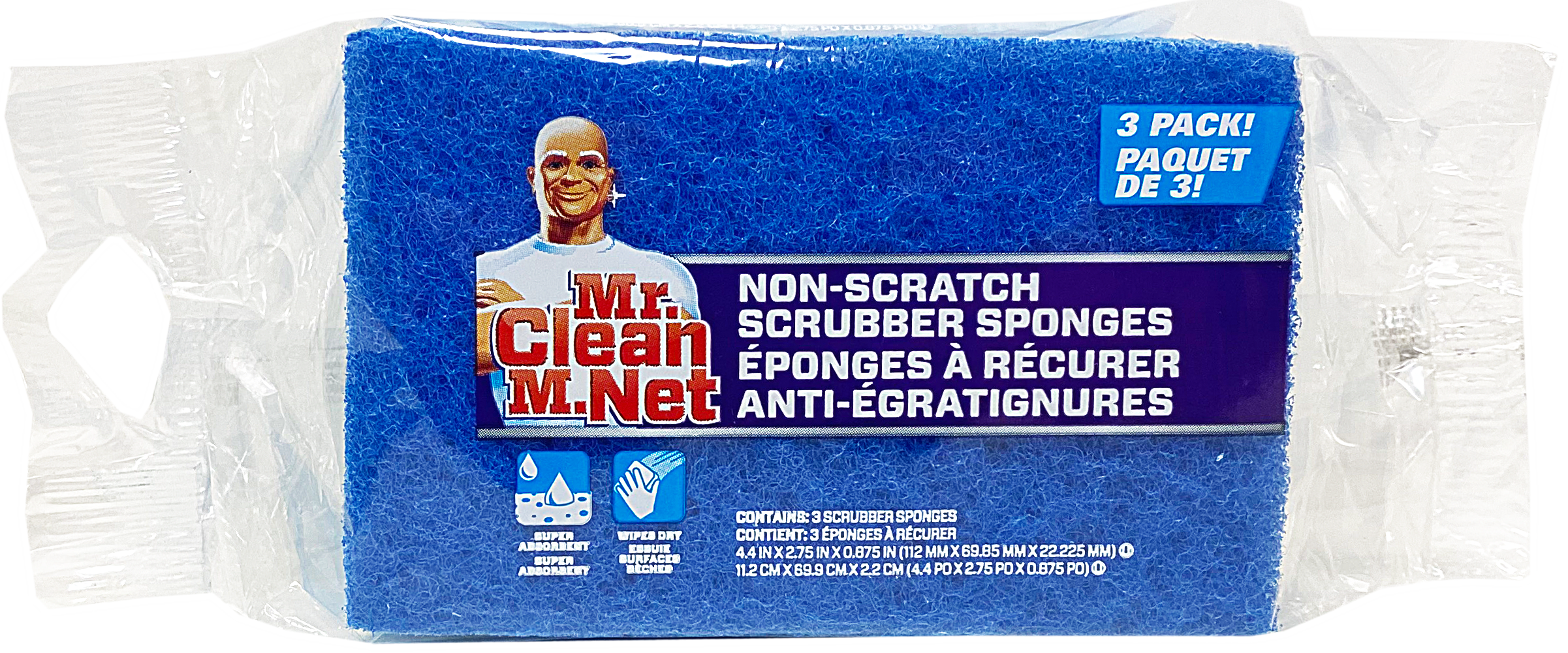 Mr. Clean Non-Scratch Sponge 3 Pack (8 Units)