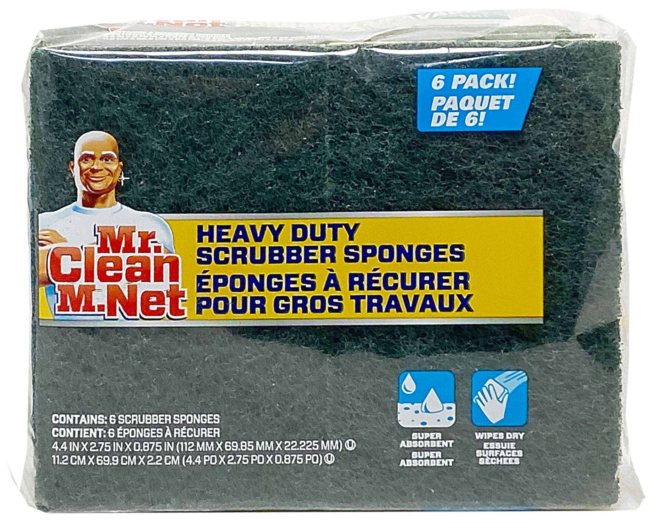 Mr. Clean Heavy Duty Sponge 6 Pack (6 Units)