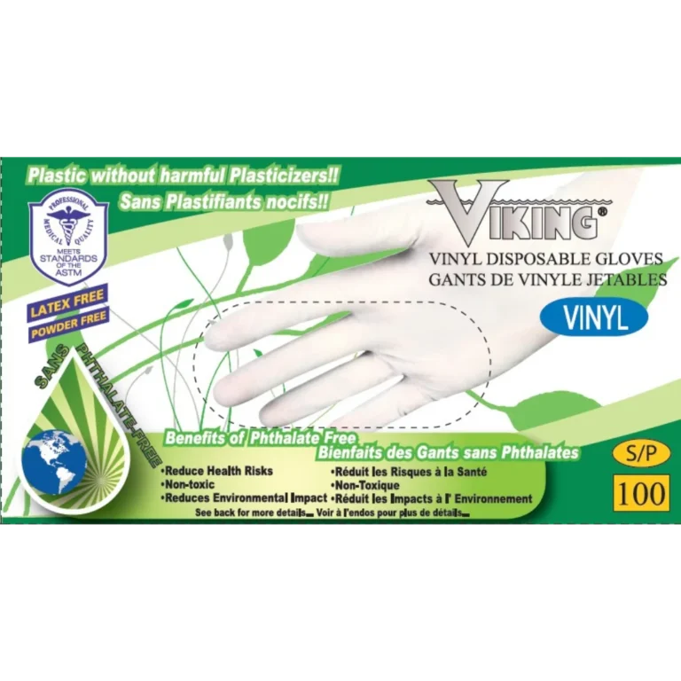 Viking® Phthalate-Free Vinyl Disposable Gloves - 100 Pack [10 Boxes]