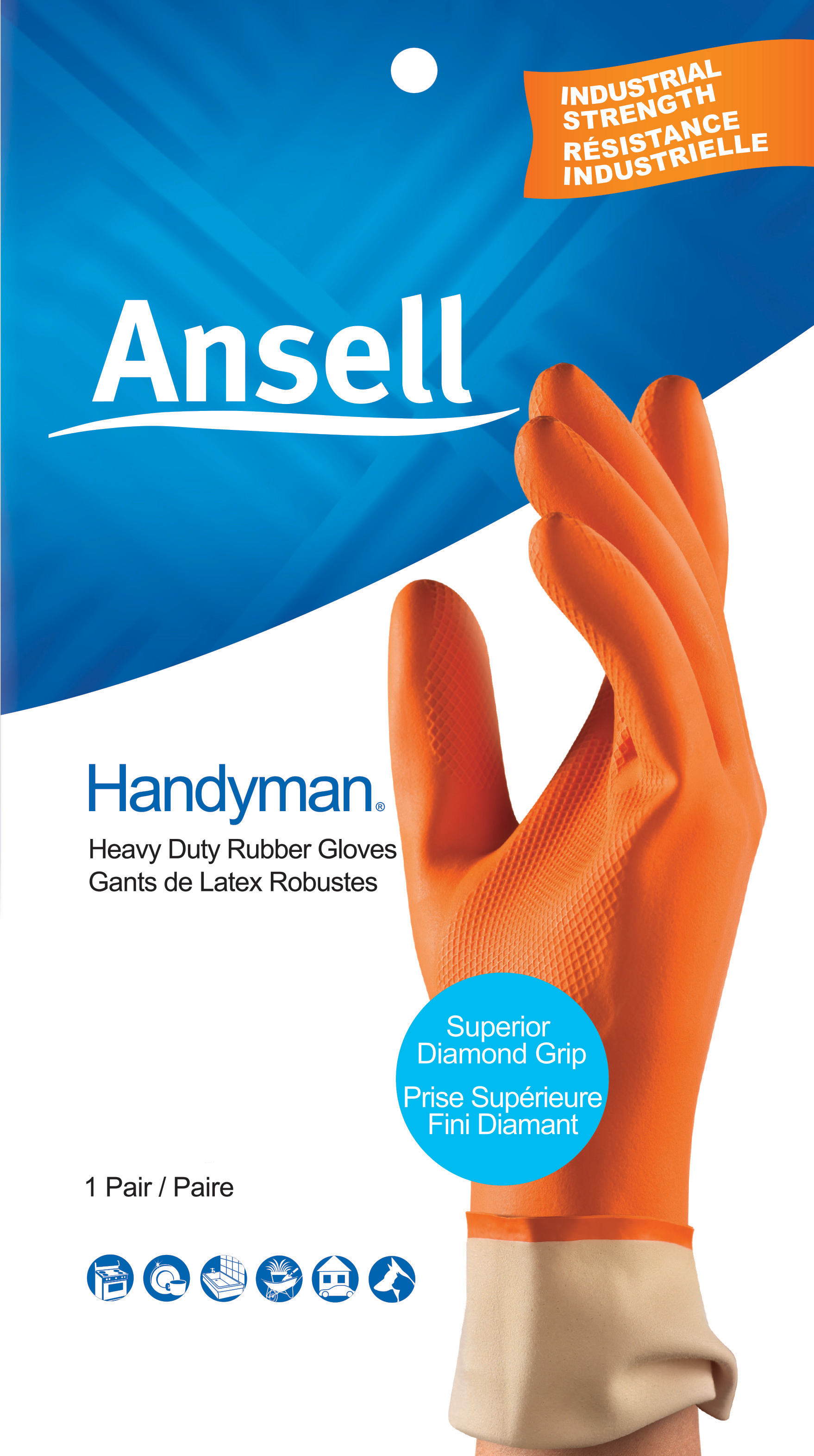 Industrial Heavy Duty Latex Gloves (12 Units)