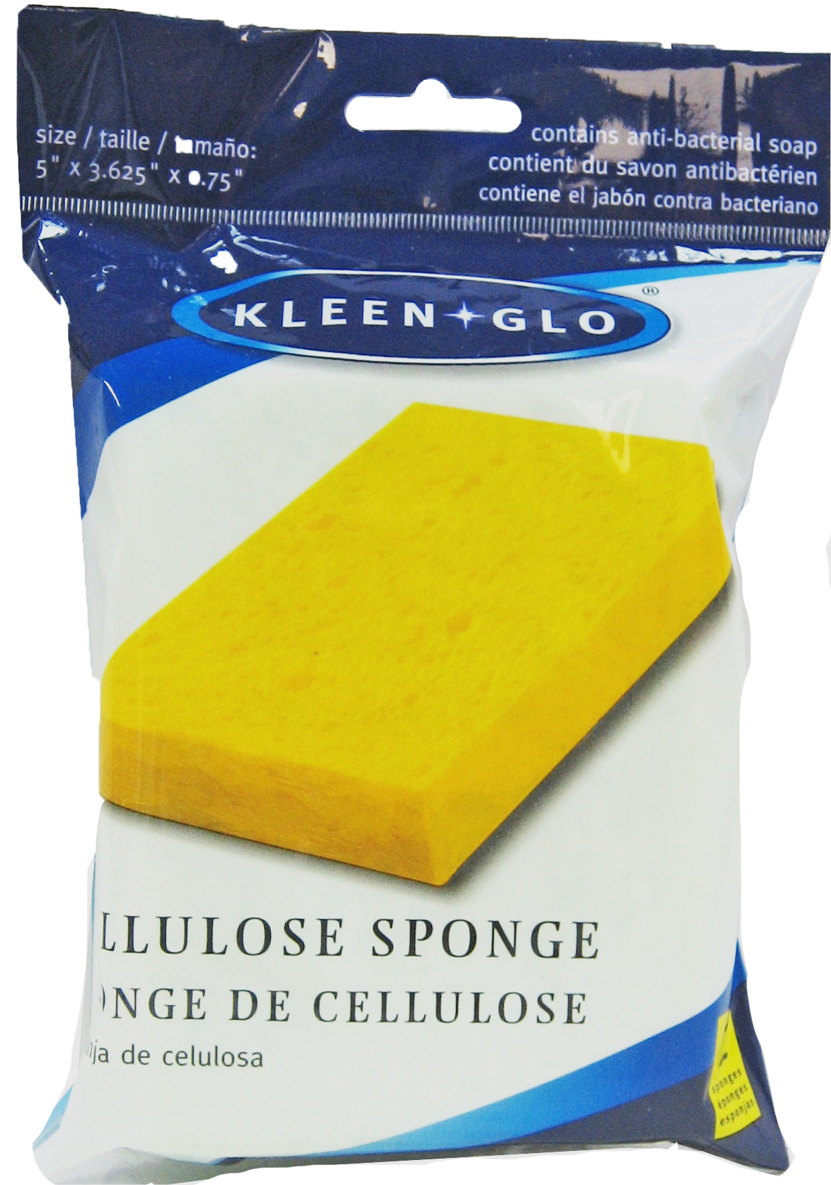 Kleen Glo Rectangular Cello Sponge 2 Pack (10 Units)