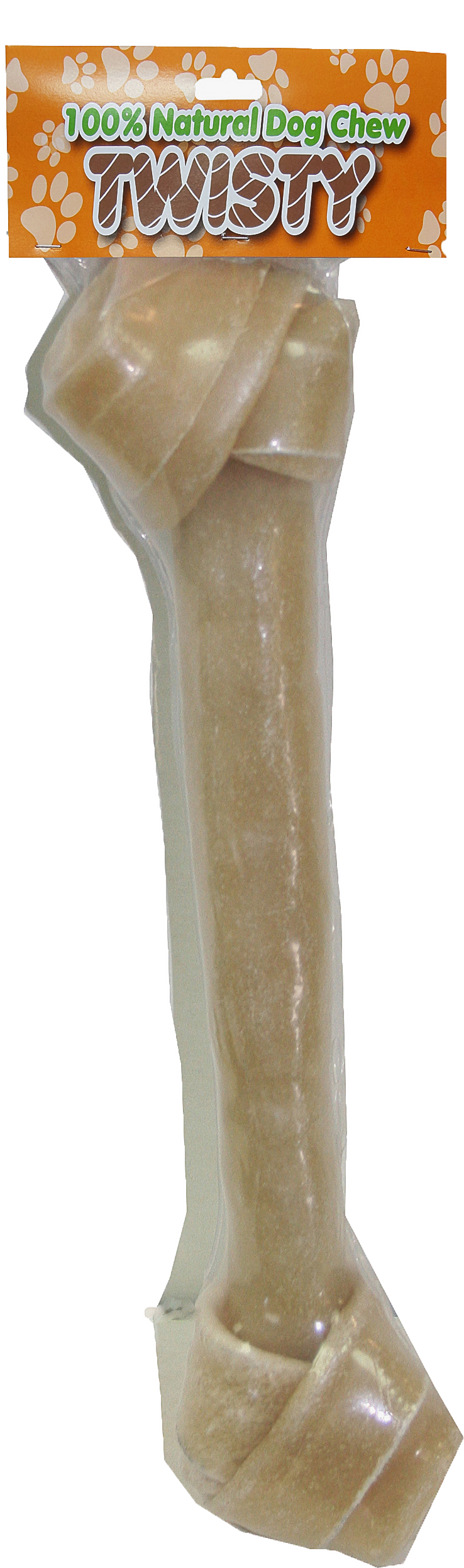 Twisty 11IN Rawhide Knot Bone (12 Units)