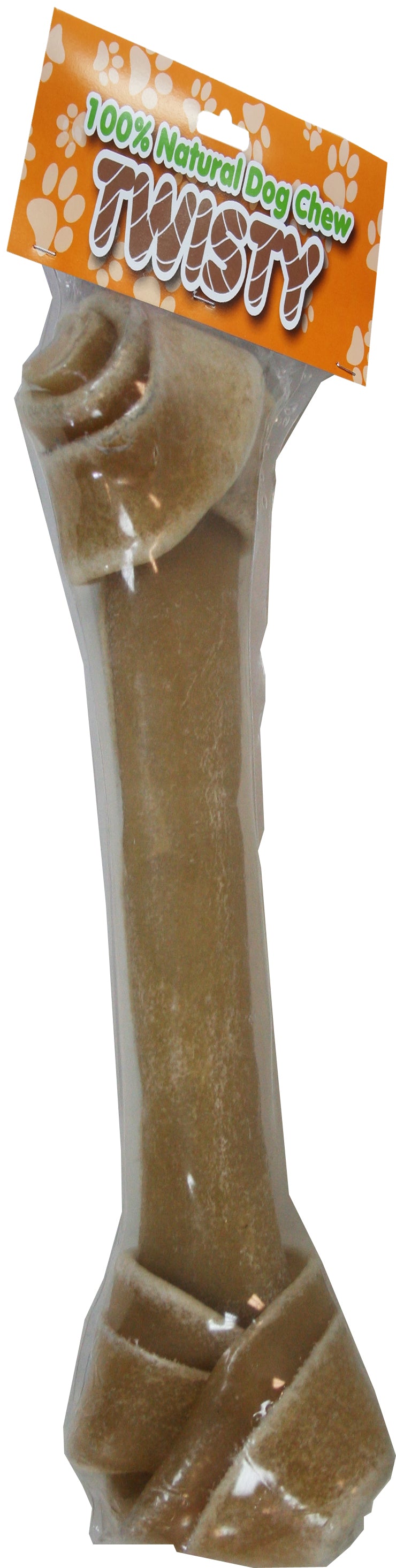 Twisty 9IN Rawhide Knot Bone (12 Units)