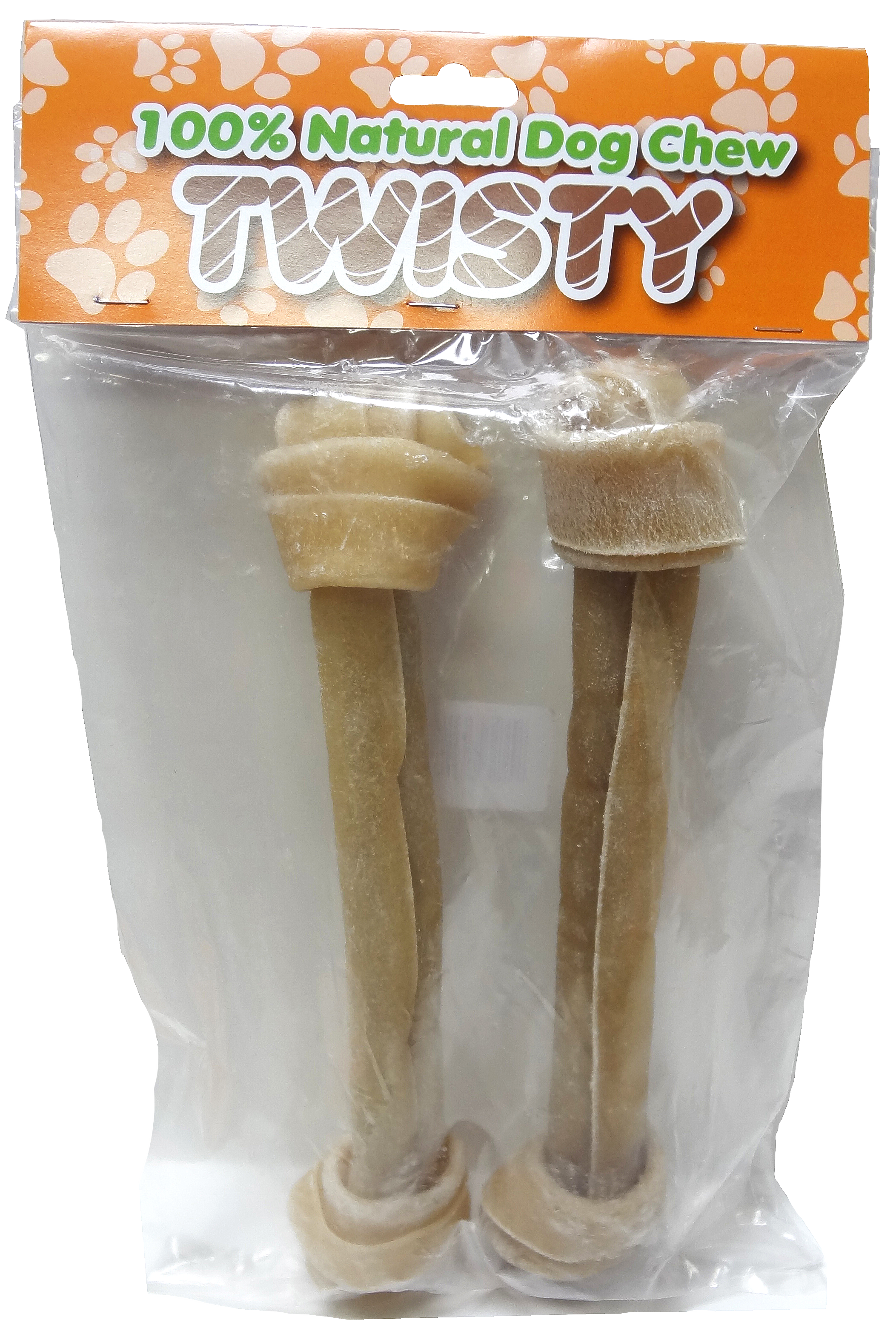 Twisty 2 Pack 7.5IN Rawhide Knot Bones (6 Units)