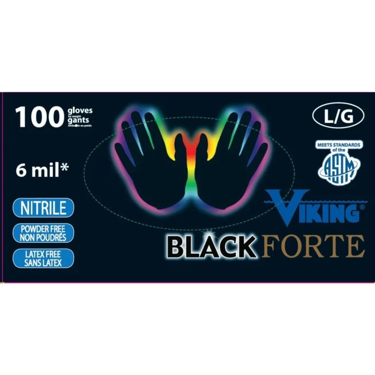 Viking® Black Forte™ Nitrile Disposable Gloves - (6 mil) - 100 Pack [10 Boxes]