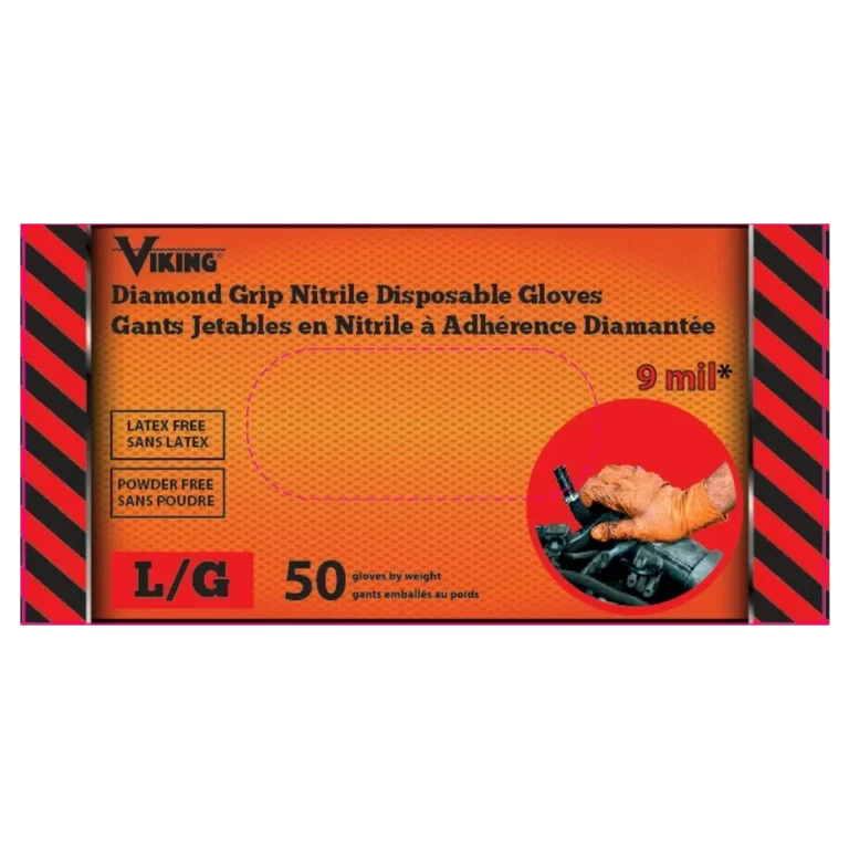 Viking® Diamond Grip Nitrile Disposable Gloves - (9mil) - 50 Pack [10 Boxes]