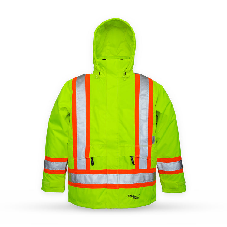 6410 Professional Arctic Tri-Zone jacket fluorescent green front