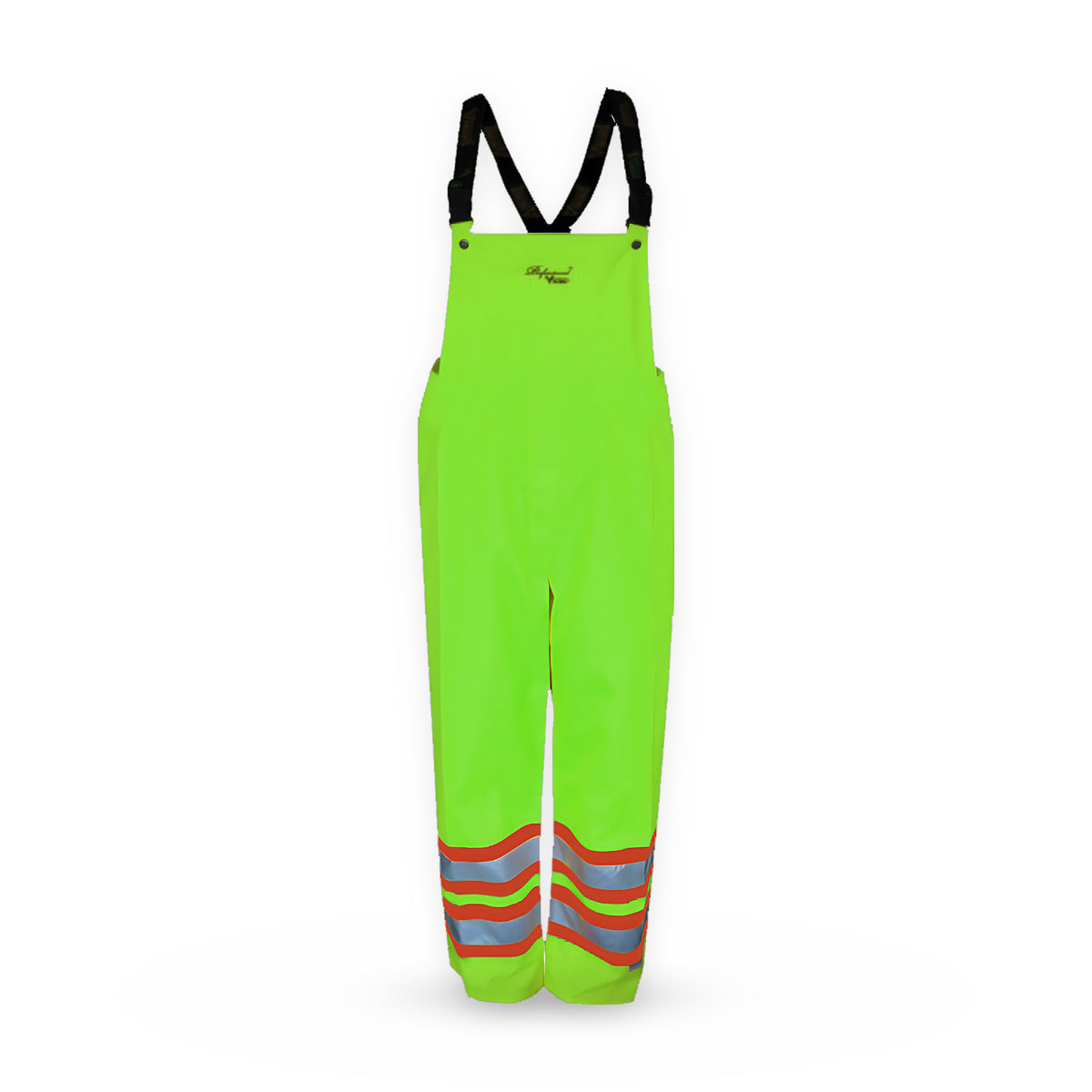 6410 Professional Arctic Tri-Zone bib pants fluorescent green front