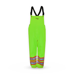 6410 Professional Arctic Tri-Zone bib pants fluorescent green front