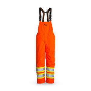 6410 Professional Arctic Tri-Zone bib pants fluorescent orange front
