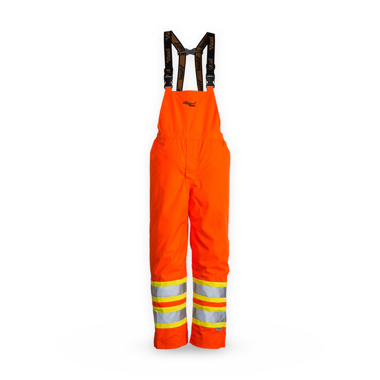 6410 Professional Arctic Tri-Zone bib pants fluorescent orange front