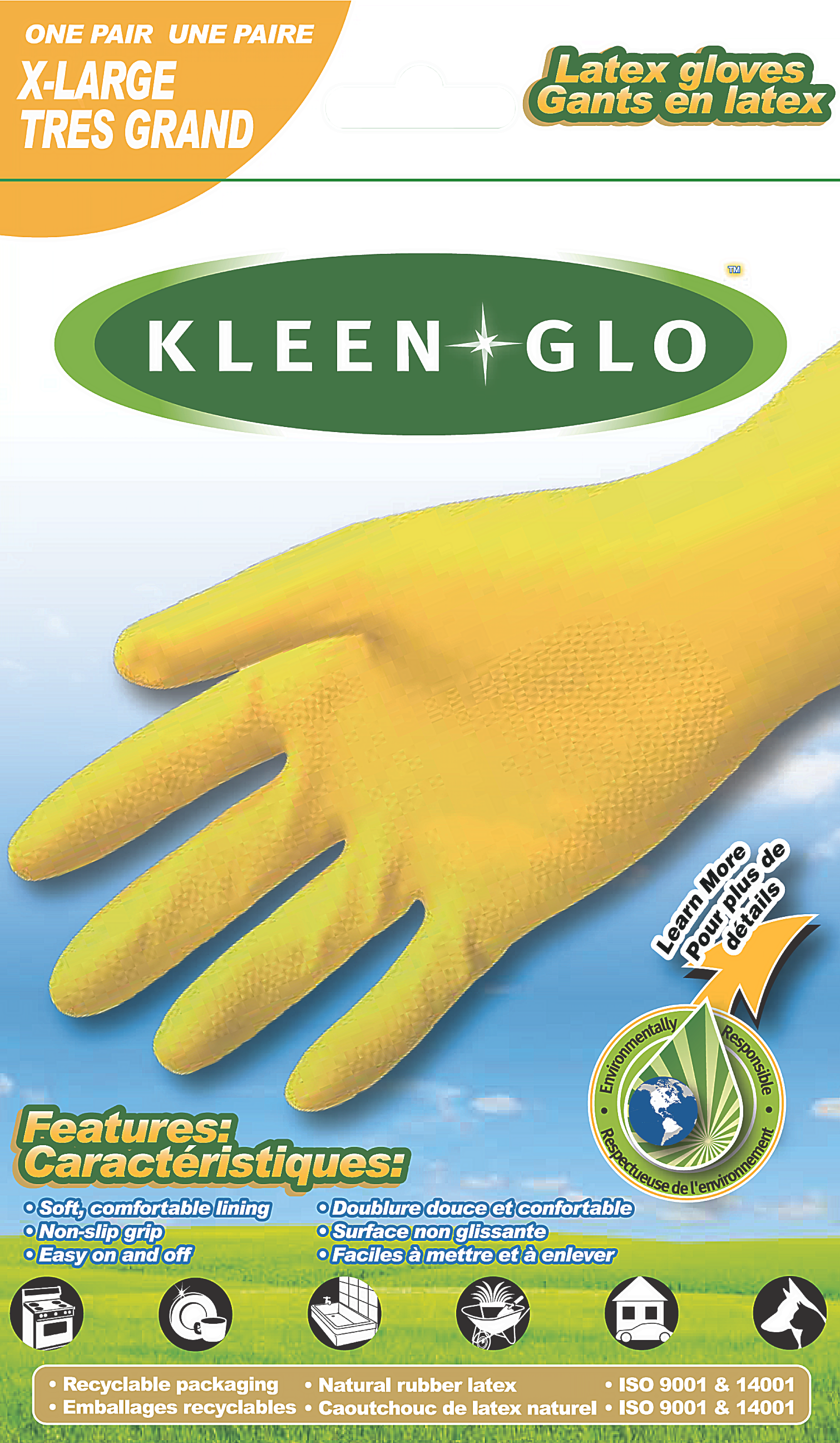 Kleen Glo Latex Gloves (12 Units)